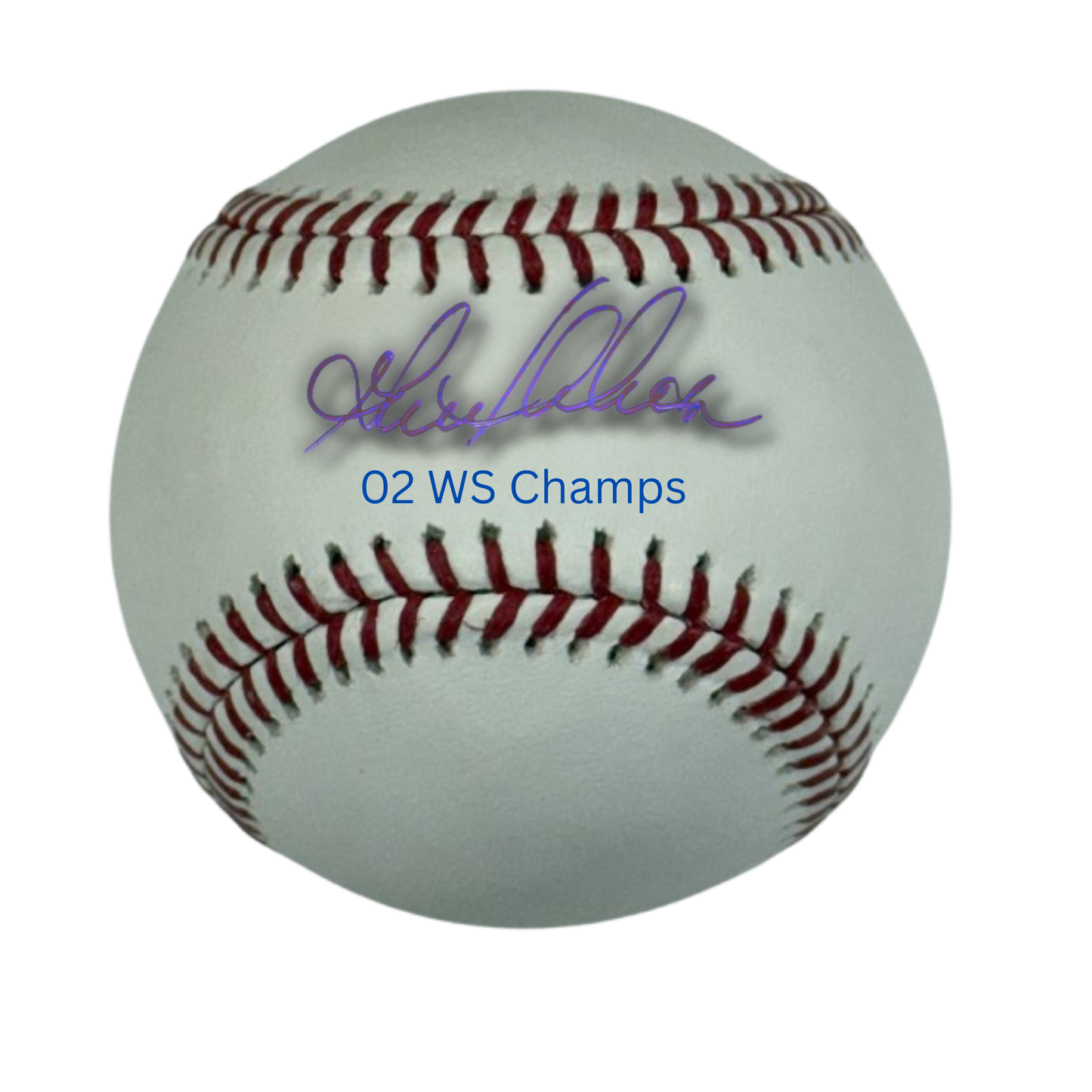 Garret Anderson Autographed "02 WS Champs" Baseball