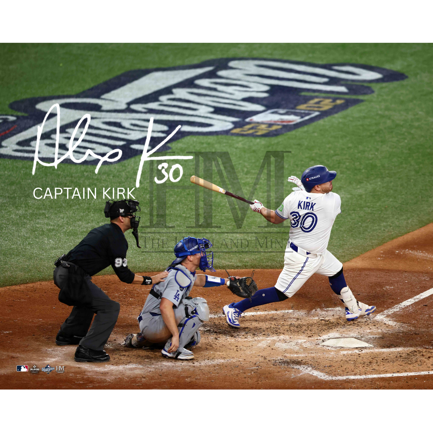 Alejandro Kirk Toronto Blue Jays Autographed "CAPTAIN KIRK" Batting 16x20 Photo - (PRESALE)