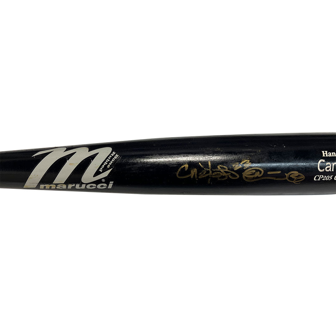 Carlos Pena Autographed Game Used Custom Marucci Bat - Player's Closet Project