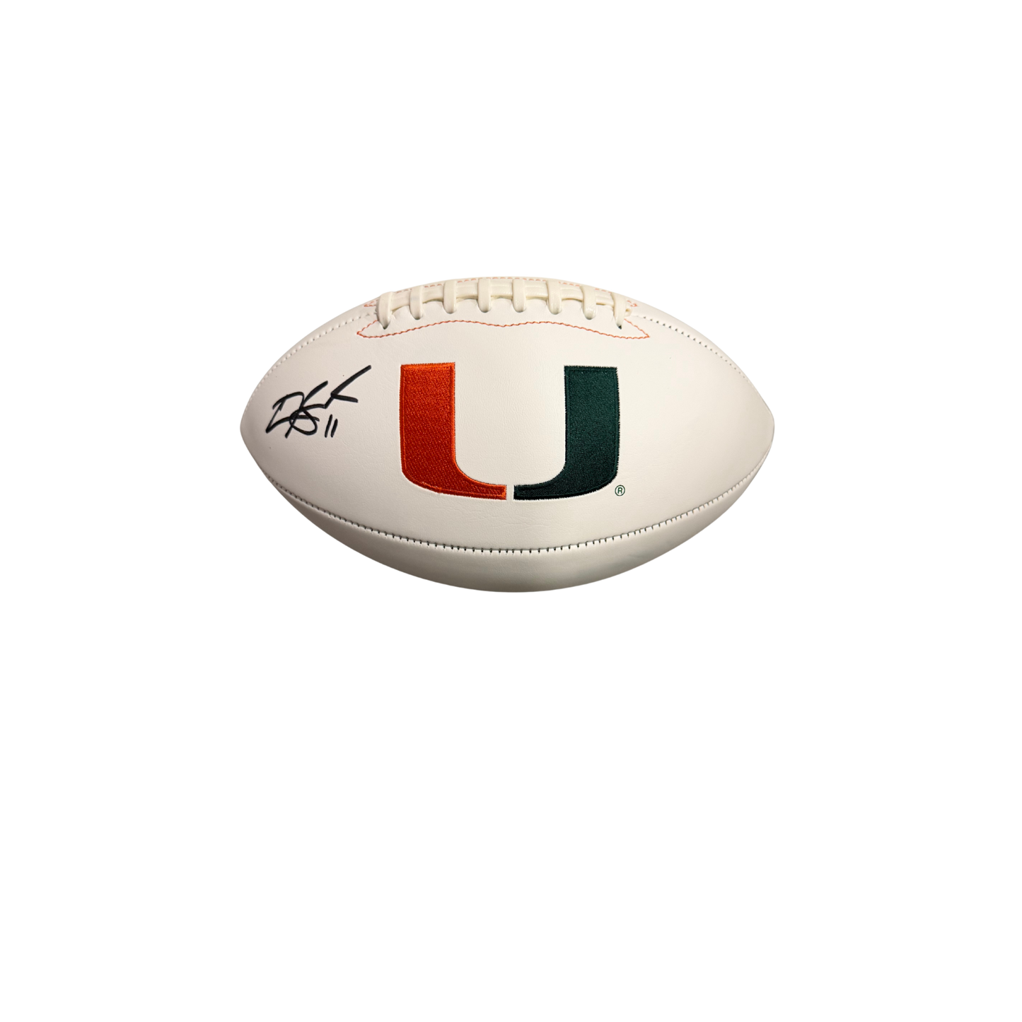 Carson Beck Autographed Miami White Panel Football