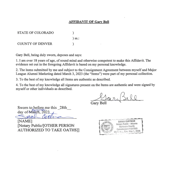 Authentic Autographed Memorabilia