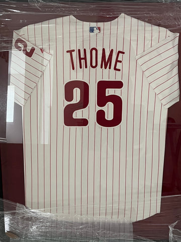 Jim Thome Framed Autographed Phillies Jersey - Player's Closet Project