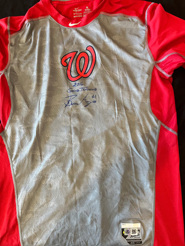 Bronson Arroyo Autographed Authentic Warm Up Shirt - Player's Closet Project