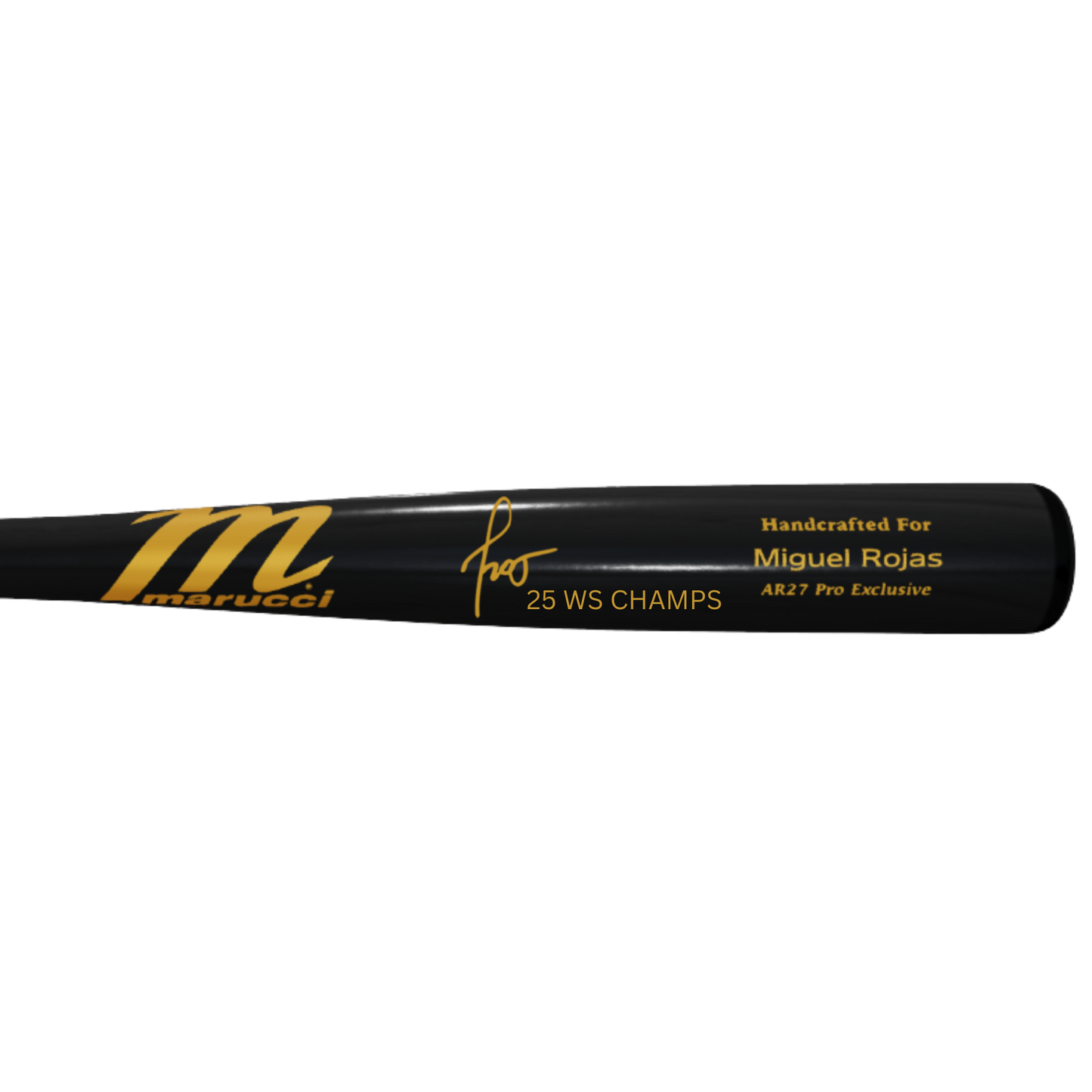 Miguel Rojas Autographed "25 WS CHAMPS" Game Model Bat - (PRESALE)