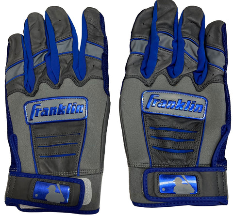 Franklin Batting Gloves - Pair (Blue and Grey) - Player's Closet Project