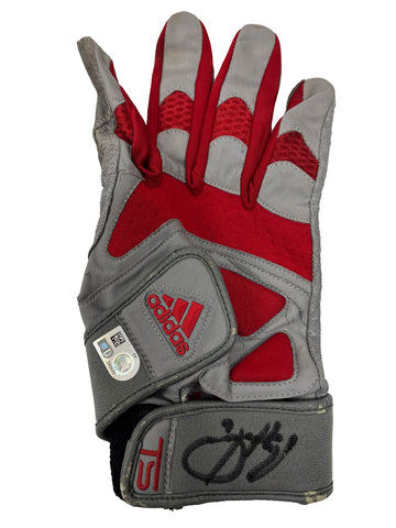 Ryan Howard Autographed Used Adidas Red/Gray TS Batting Glove - Player's Closet Project