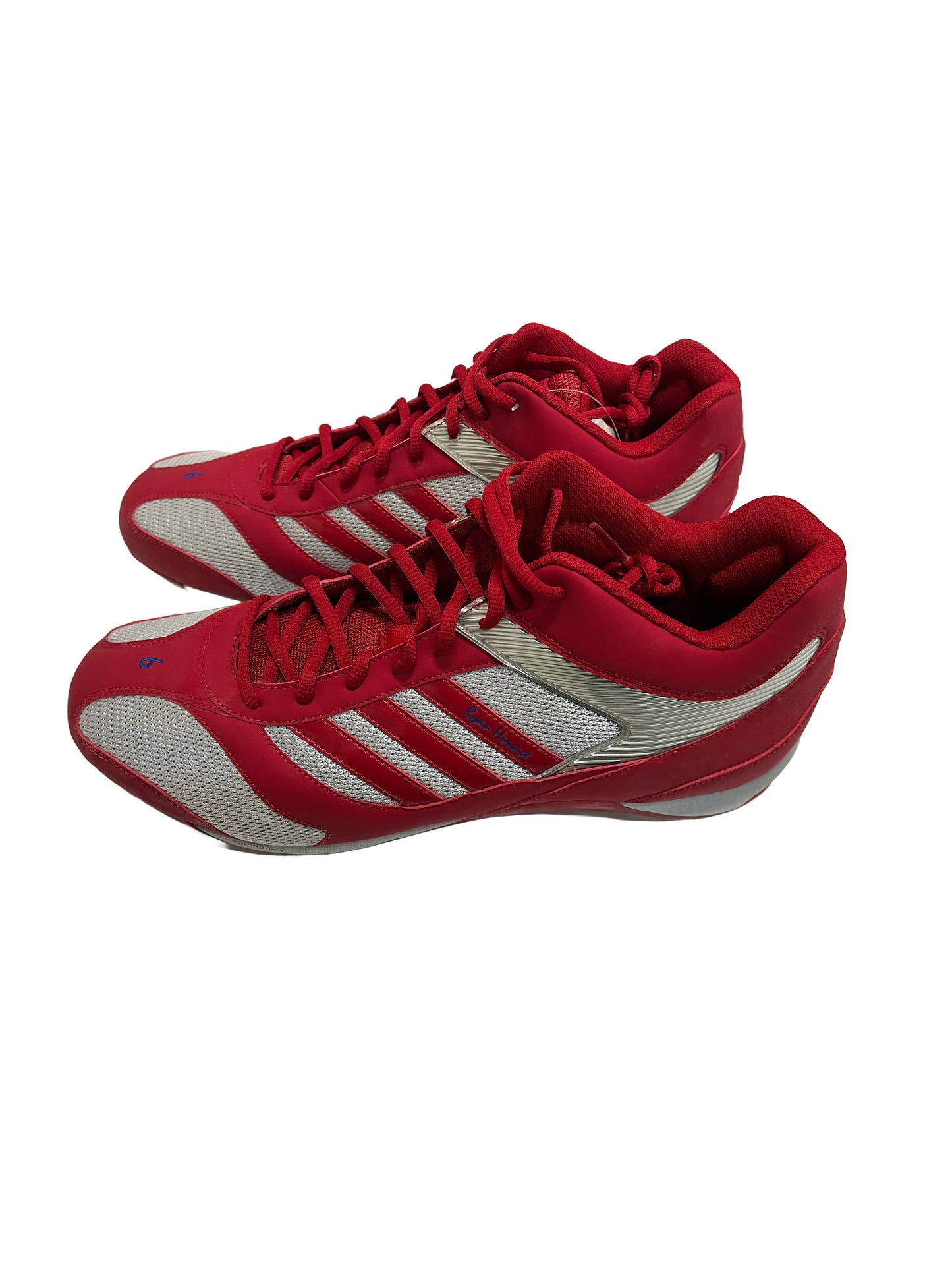 Ryan Howard Autographed Team Issued Adidas AST Diamond King w/Blue 6 Cleats - Player's Closet Project