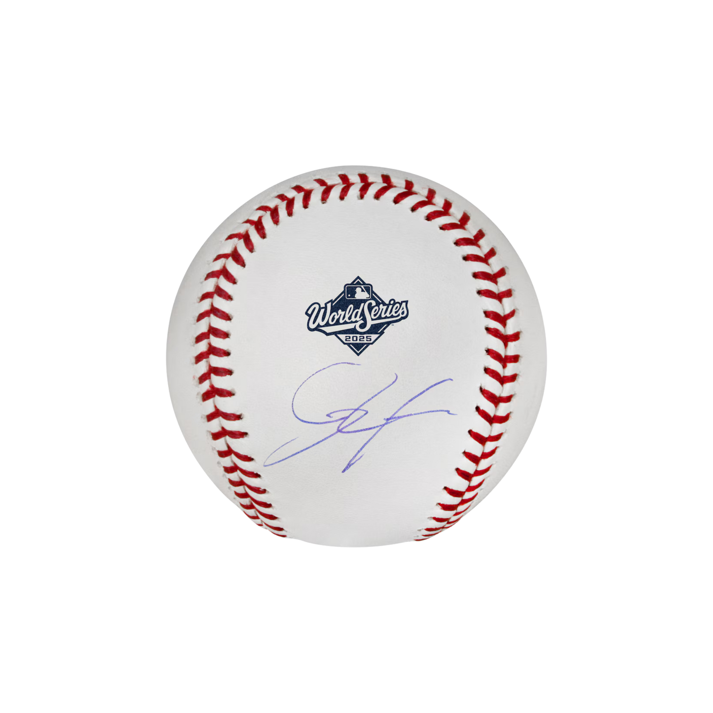 Roki Sasaki Los Angeles Dodgers Autographed 2025 World Series Logo Baseball - (PRESALE)
