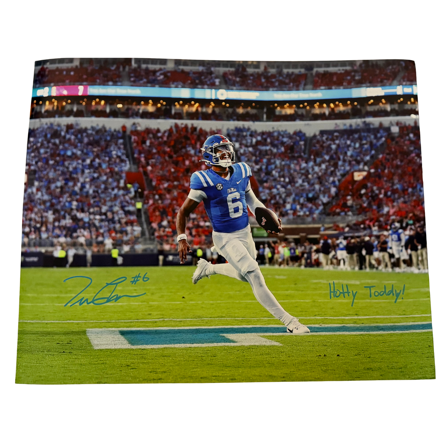 Trinidad Chambliss Autographed "Hotty Toddy!" 16x20 Photo