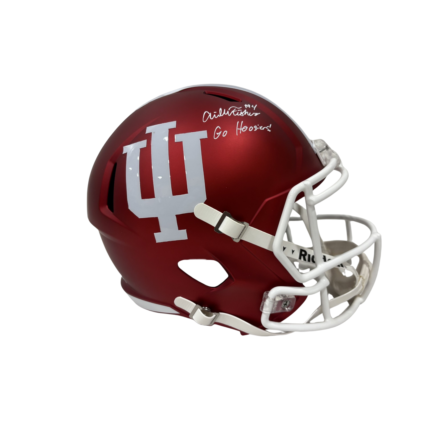 Aiden Fisher Autographed "Go Hoosiers!" Indiana Replica Football Helmet