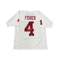 Aiden Fisher Autographed "Go Hoosiers!" White Custom Jersey