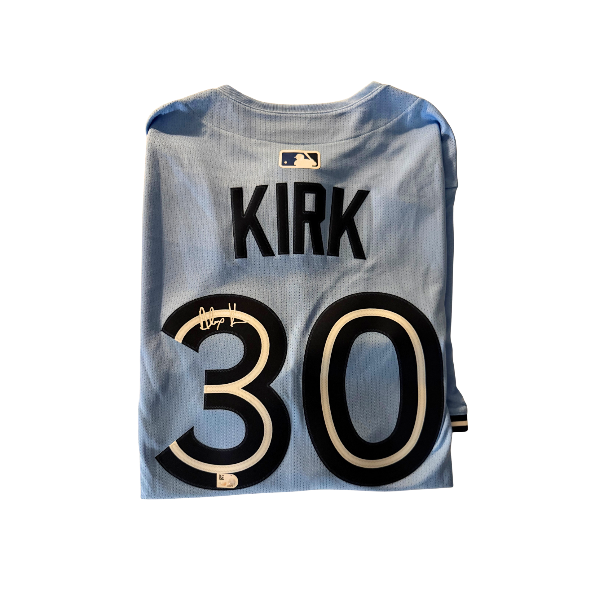 Alejandro Kirk Autographed Toronto Blue Jays Powder Blue Limited Replica Jersey