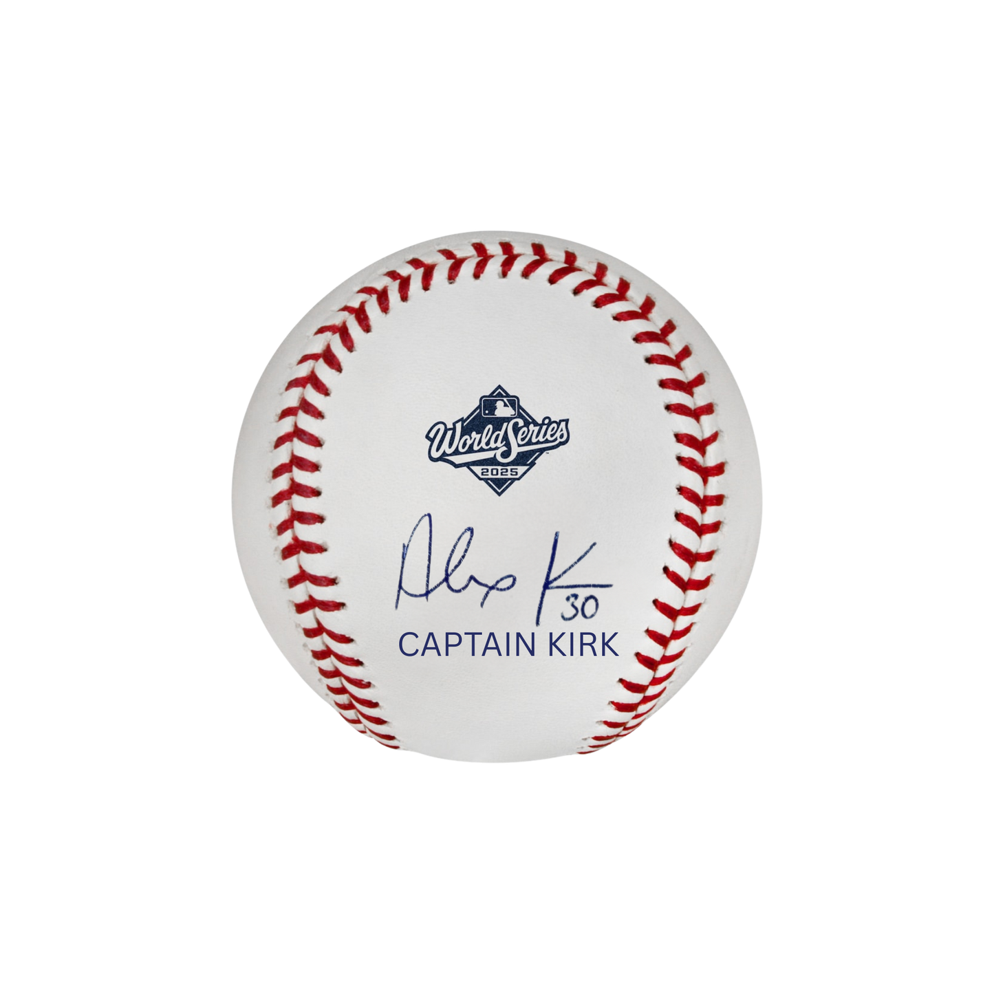 Alejandro Kirk Toronto Blue Jays Autographed 2025 World Series Logo Baseball - (PRESALE)
