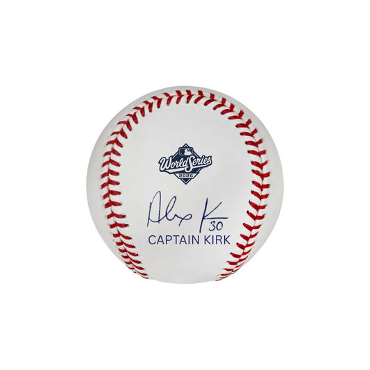 Alejandro Kirk Toronto Blue Jays Autographed 2025 World Series Logo Baseball - (PRESALE)