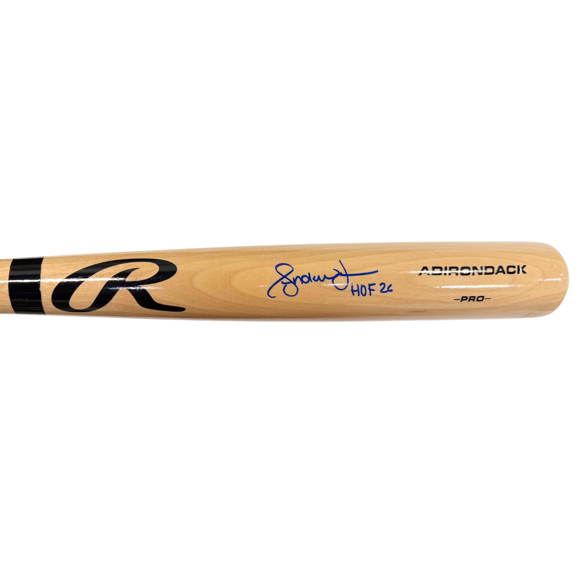 Andruw Jones Autographed "HOF 26" Blonde Rawlings Bat