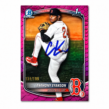 Anthony Eyanson Autographed 1st Bowman Chrome Fuchsia Reptilian 151/199 Baseball Card