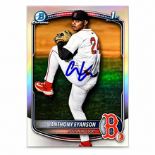 Anthony Eyanson Autographed 1st Bowman Chrome Refractor Baseball Card