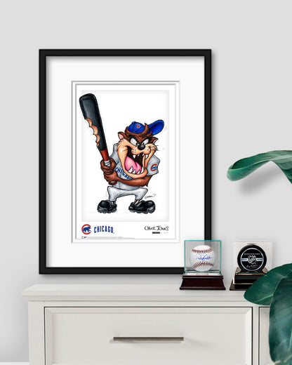 Taz On Deck x MLB Cubs Art Print