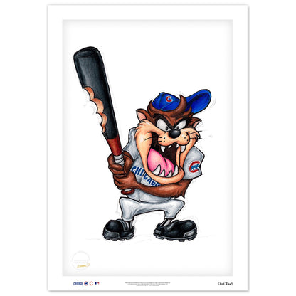 Taz On Deck x MLB Cubs Art Print