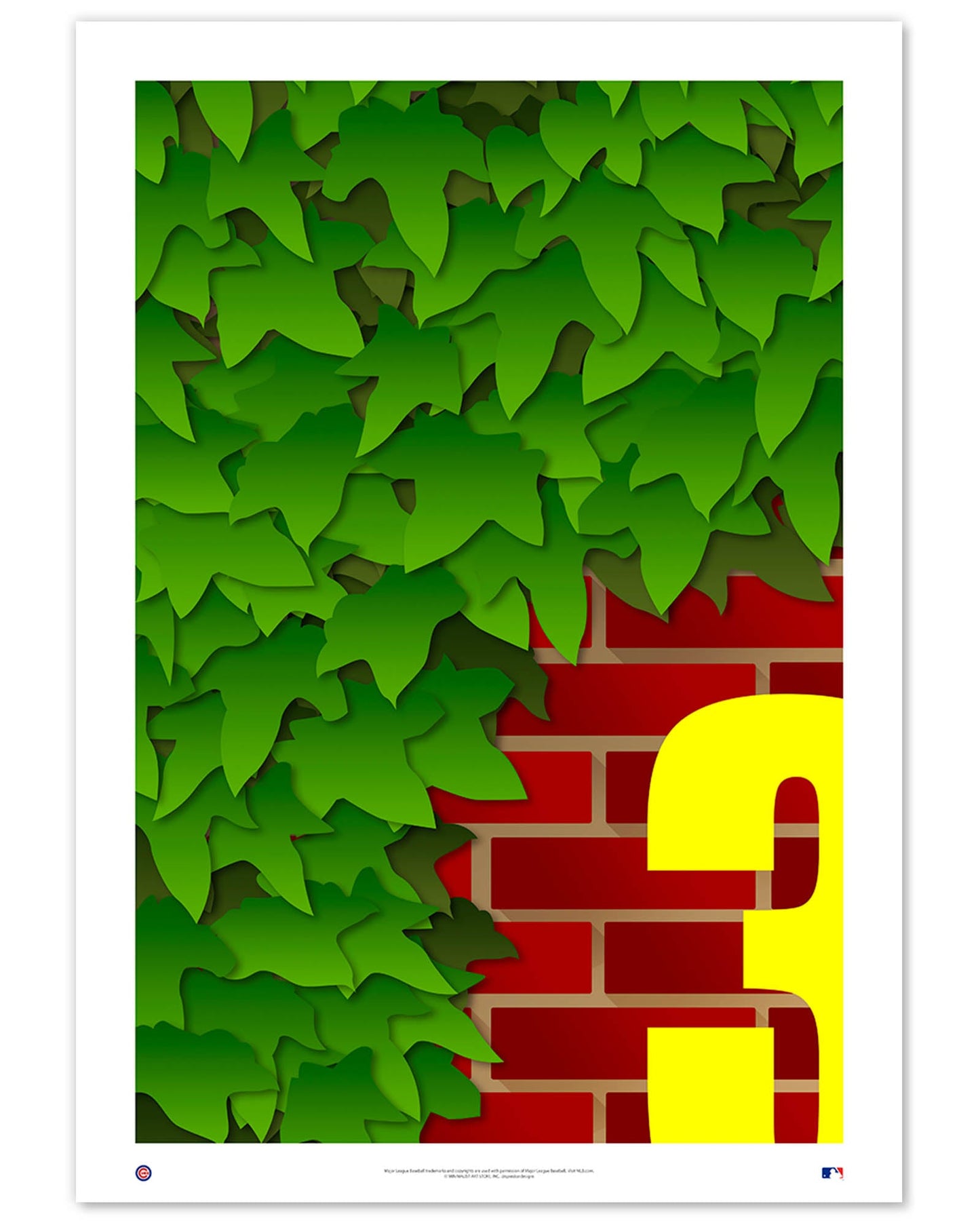 C Minimalist Wrigley Field Art Print