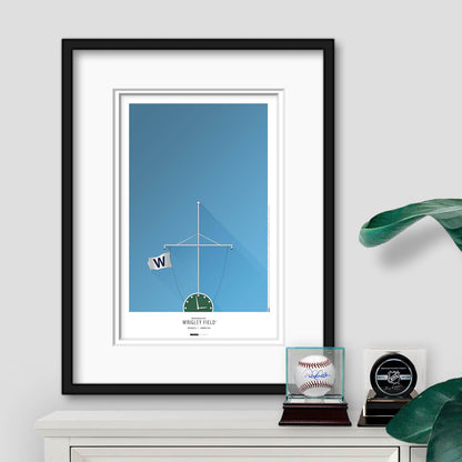 C Minimalist Wrigley Field Art Print