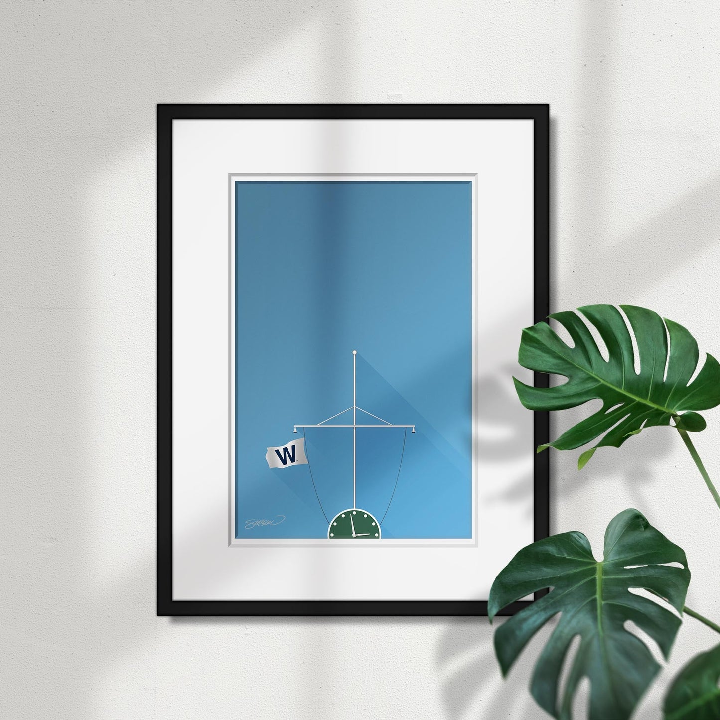 C Minimalist Wrigley Field Art Print