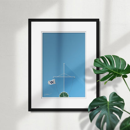 C Minimalist Wrigley Field Art Print