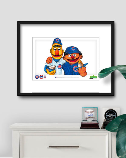 c Bert and Ernie x MLB Cubs Limited Edition Art Print