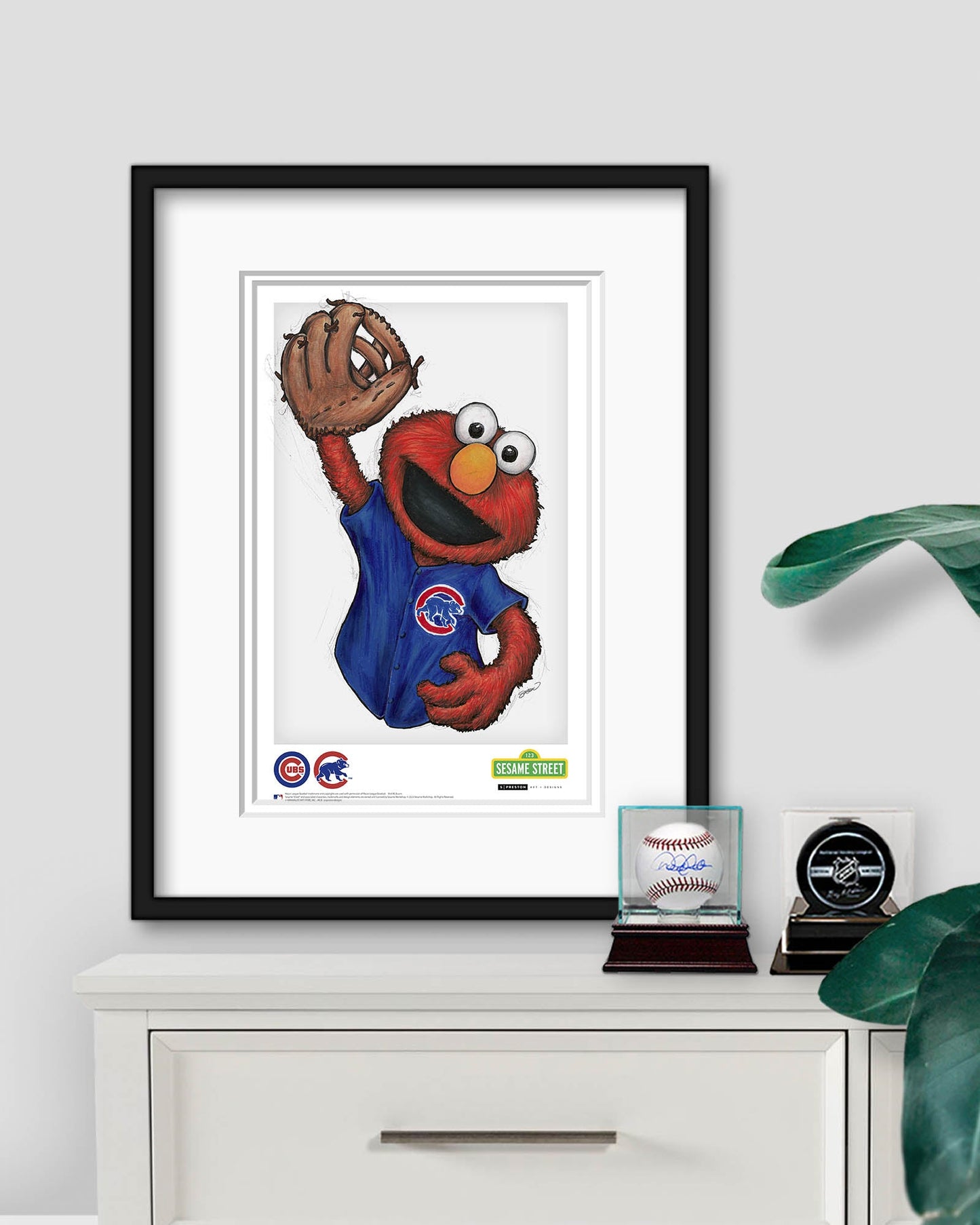 ELMO x MLB Cubs Art Print