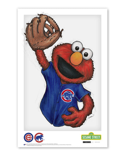 ELMO x MLB Cubs Art Print