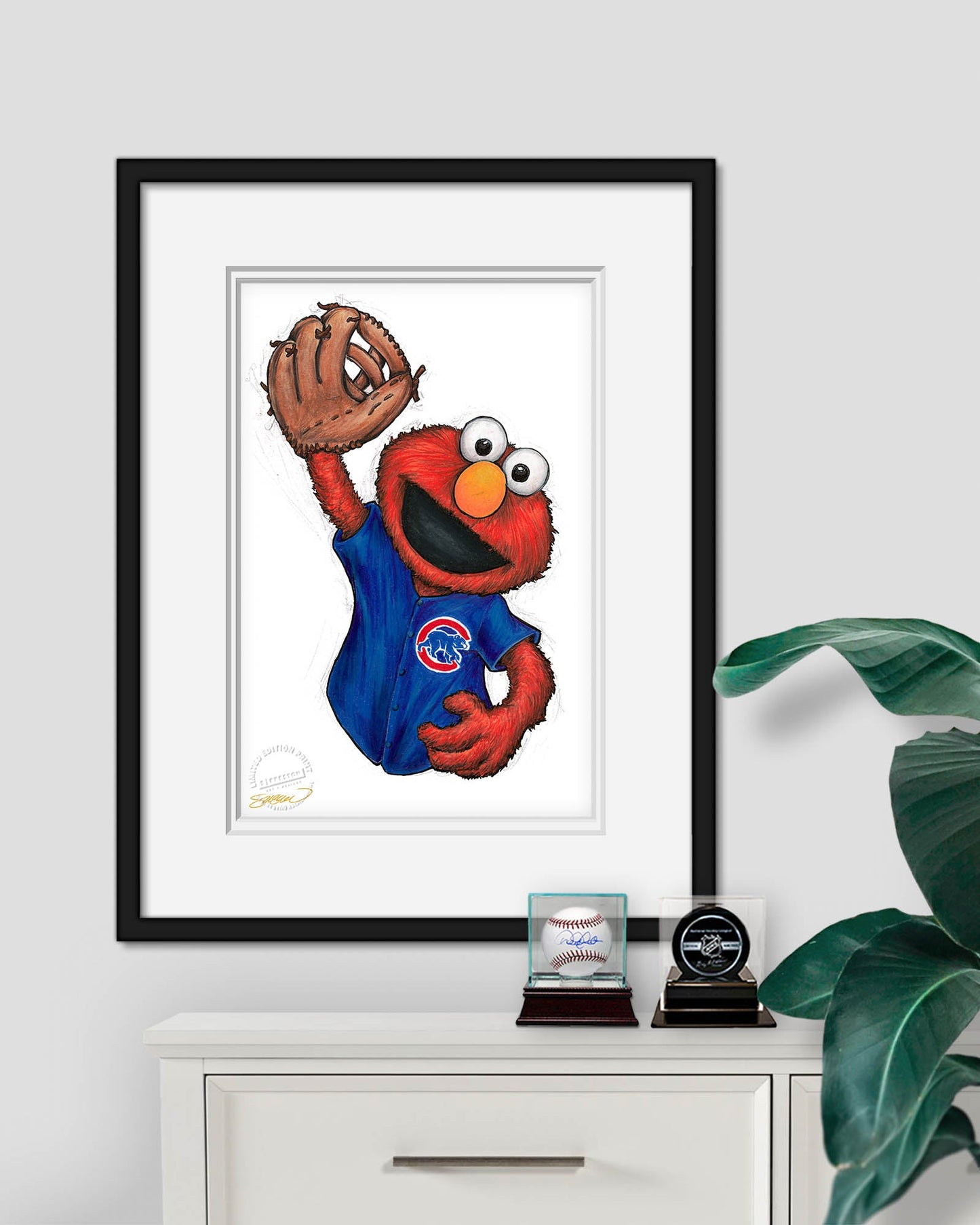 ELMO x MLB Cubs Art Print