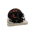 Carson Beck Autographed Miami Black Mini Helmet (Orange Signature)