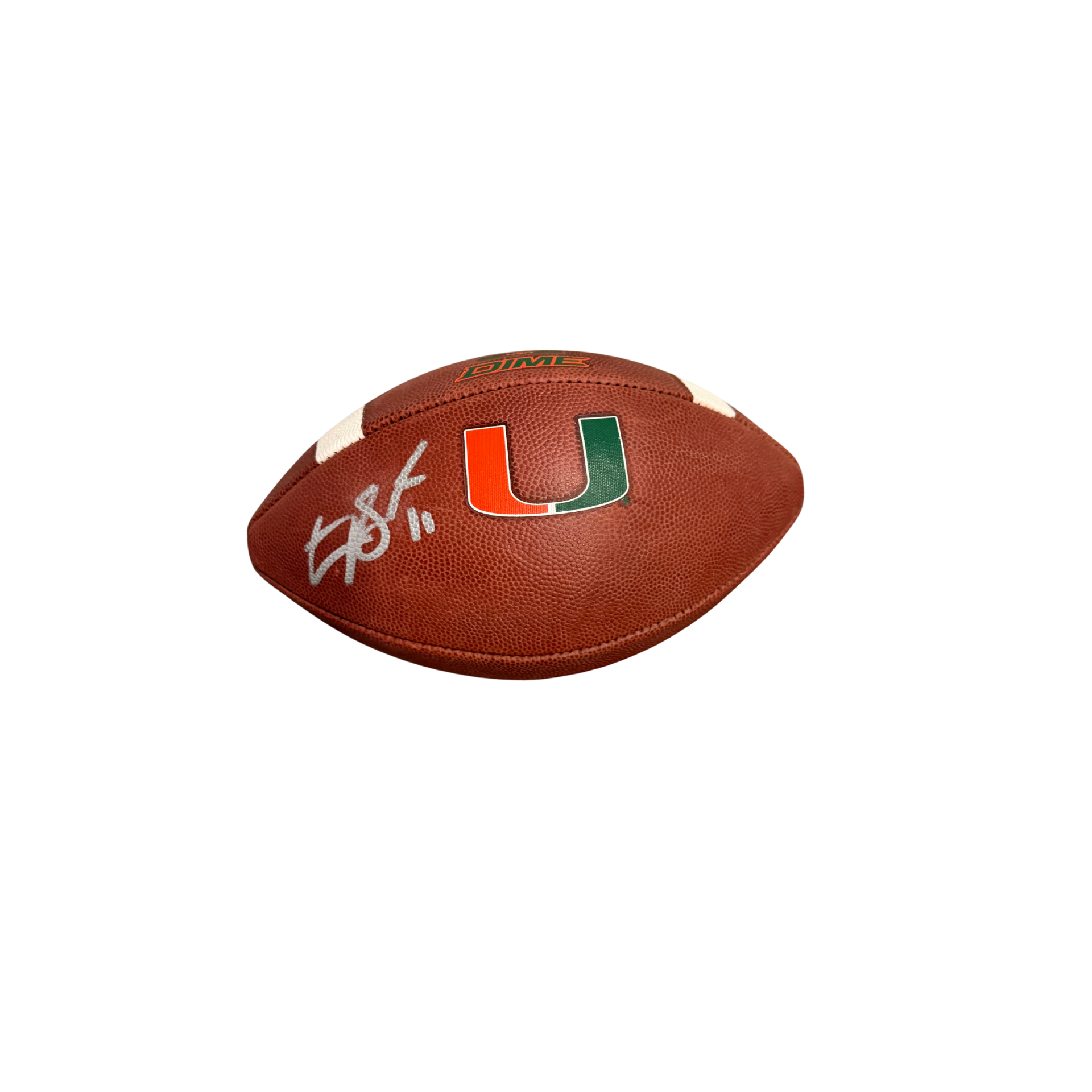 Carson Beck Autographed Miami Hurricanes Adidas Game Football