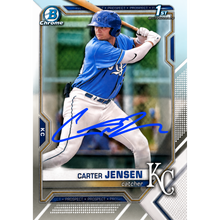 Carter Jensen Autographed 1st Bowman Chrome Rookie Card - (PRESALE)