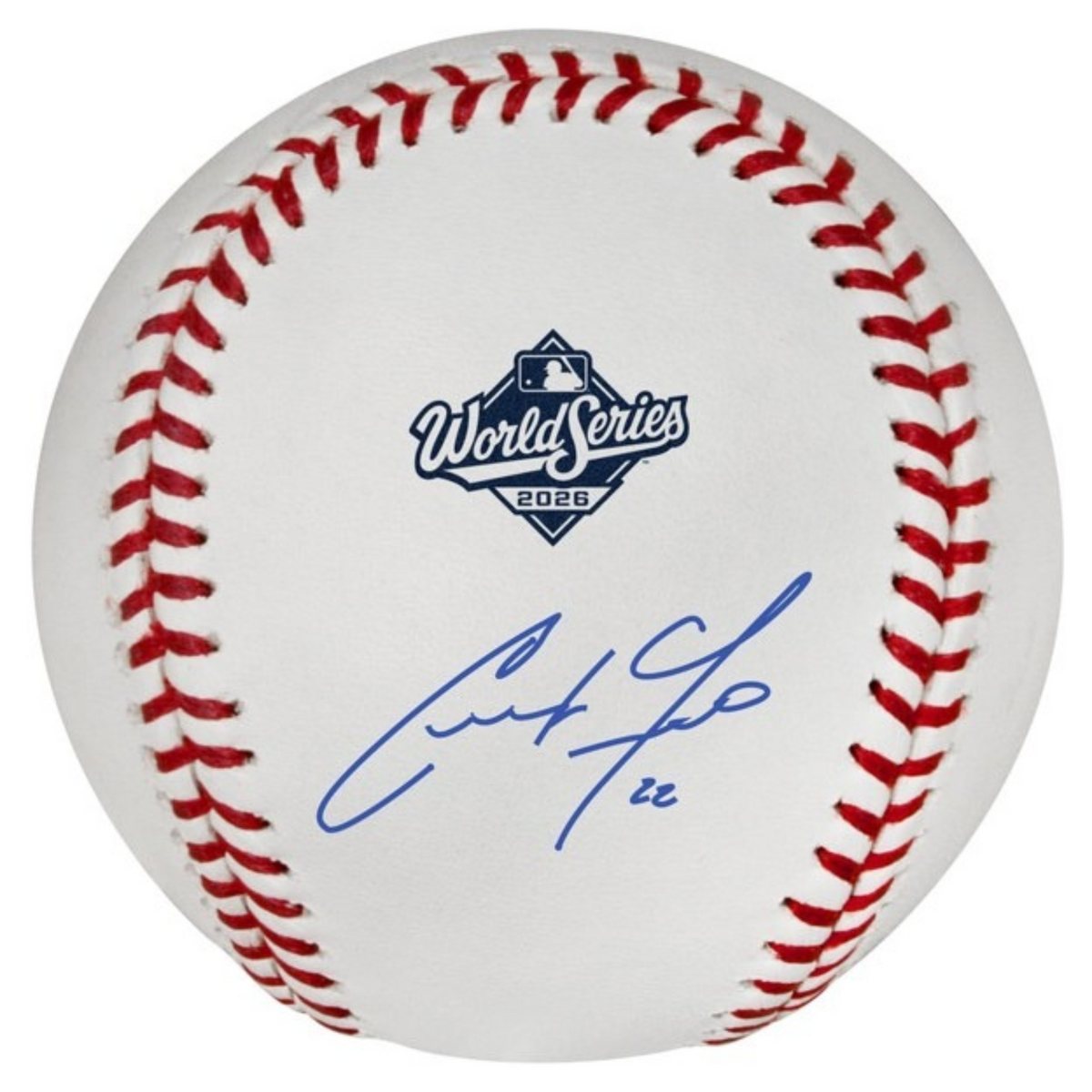 Christian Yelich Milwaukee Brewers Autographed 2026 World Series Logo Baseball