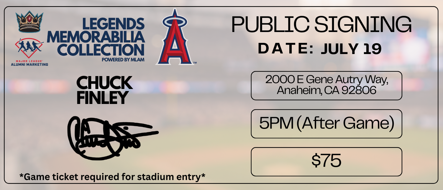 Chuck Finley Public Signing Ticket
