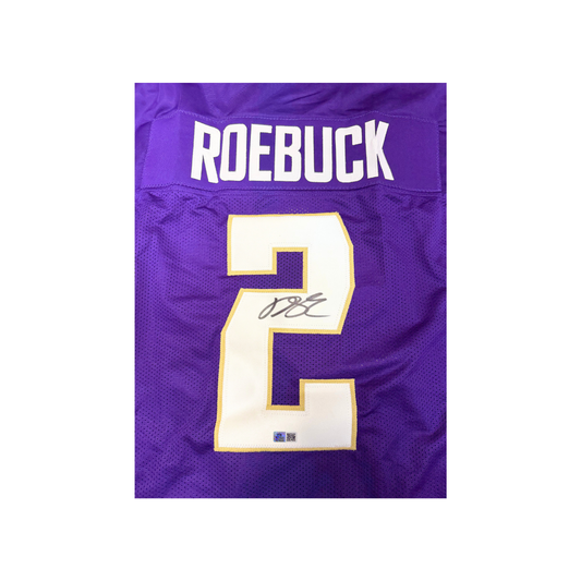 Dezmen Roebuck Autographed Purple Custom Jersey