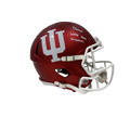 Elijah Sarratt Autographed "Waffle House & Go Hoosiers!" Indiana Replica Football Helmet