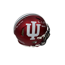 Elijah Sarratt and Omar Cooper Jr. Dual Autographed "Hoo-Hoo-Hoo & Hoosiers!" Indiana Authentic Football Helmet