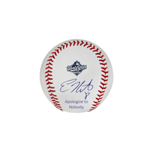 Kiké Hernandez Autographed "Apologize To Nobody" 2025 World Series Logo Baseball