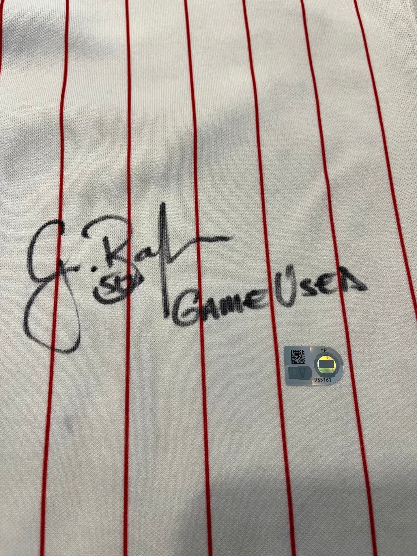 Grant Balfour Autographed Reds Pants - Player's Closet Project