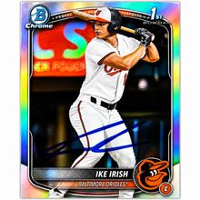 Ike Irish Autographed 1st Bowman Chrome Refractor Baseball Card