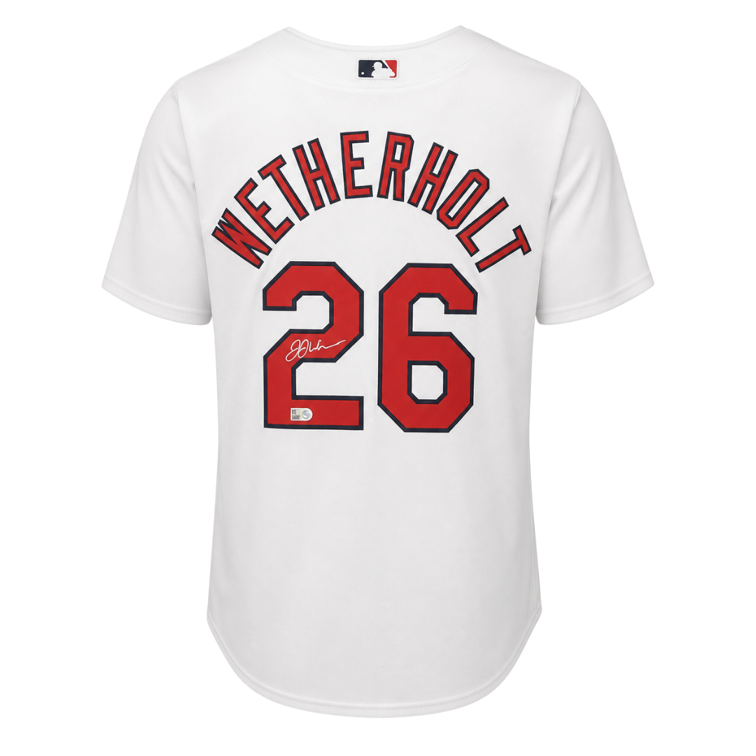 JJ Wetherholt Autographed St. Louis Cardinals White Replica Jersey