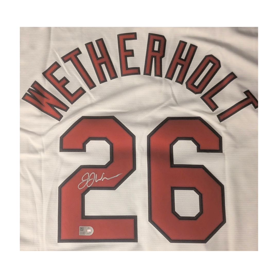 JJ Wetherholt Autographed St. Louis Cardinals White Replica Jersey