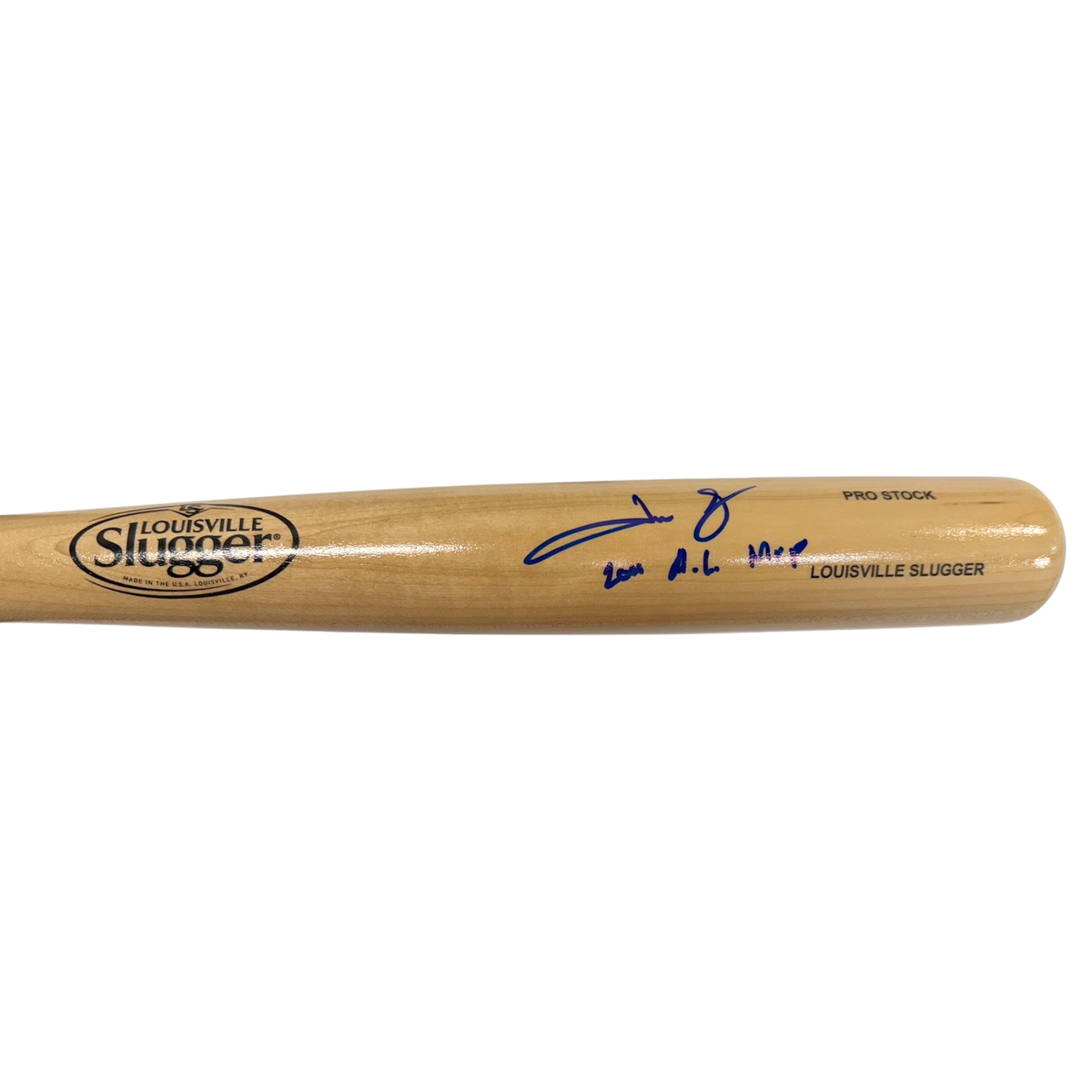 Jason Giambi Autographed "2000 AL MVP" Blonde Louisville Slugger Bat