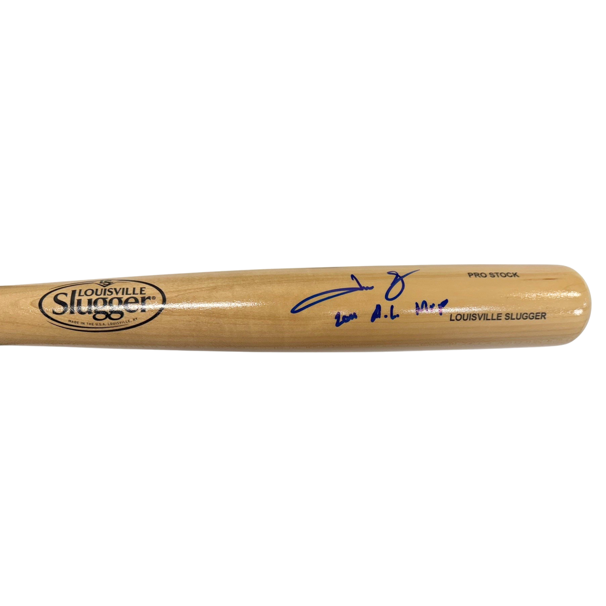 Jason Giambi Autographed "2000 AL MVP" Blonde Louisville Slugger Bat