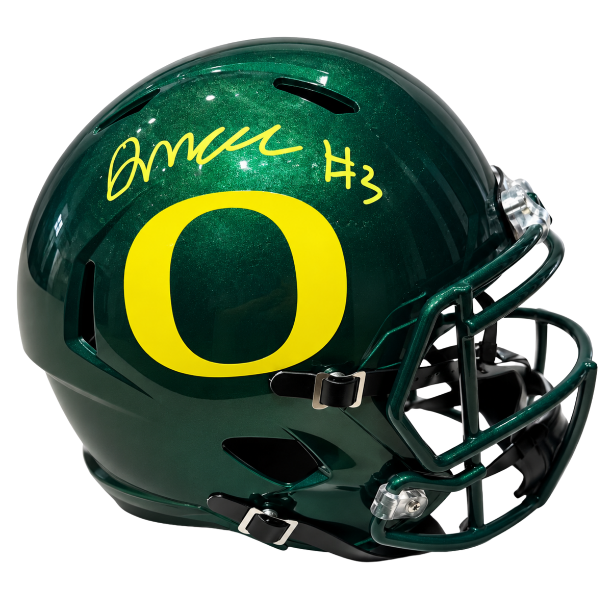 Jeremiah McClellan Autographed Oregon Ducks Green Replica Football Helmet