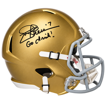 Joe Theismann Autographed "Go Irish!" Notre Dame Full-Size Replica Helmet