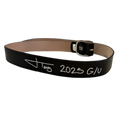 Jonah Tong Autographed Game Used Black Leather Belt (Jonah Tong's Personal Collection)