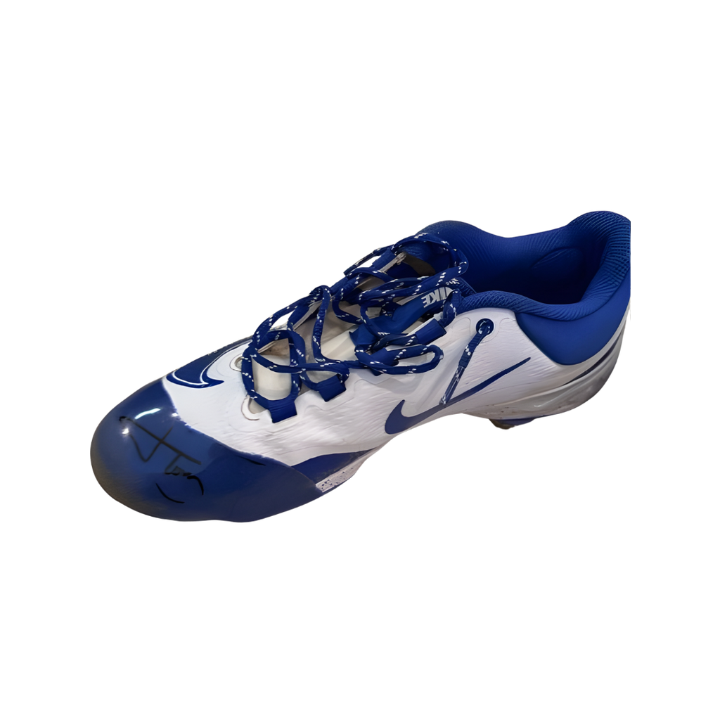 Jonah Tong Autographed Game Used Blue Nike Cleats (Pair) (Jonah Tong's Personal Collection)